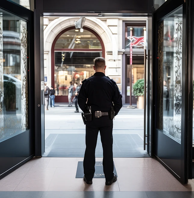 security-officer-stands